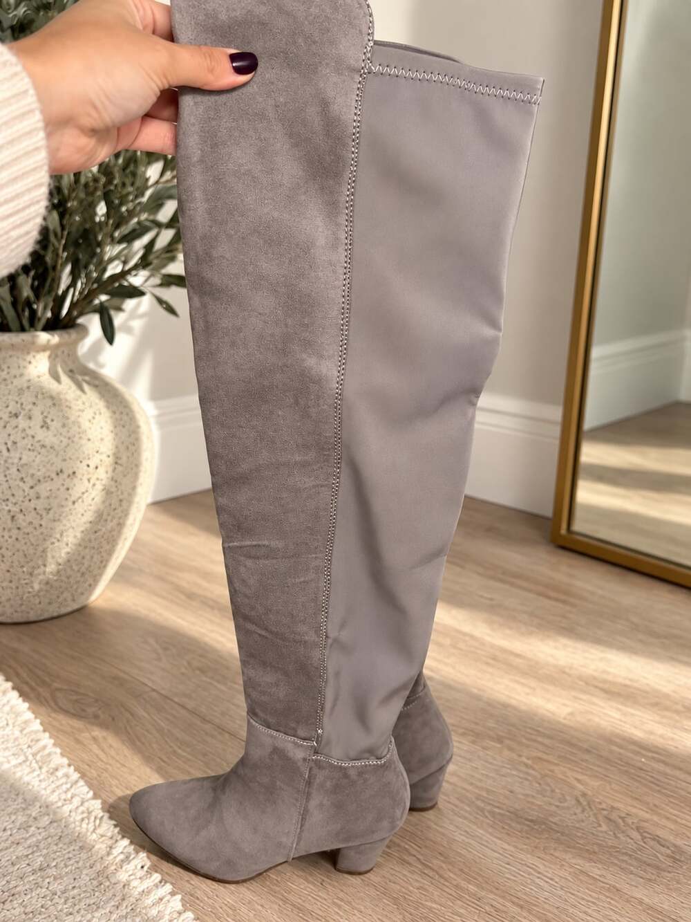 Chinese Laundry Canyons Suedette Over-The-Knee Boot Grey